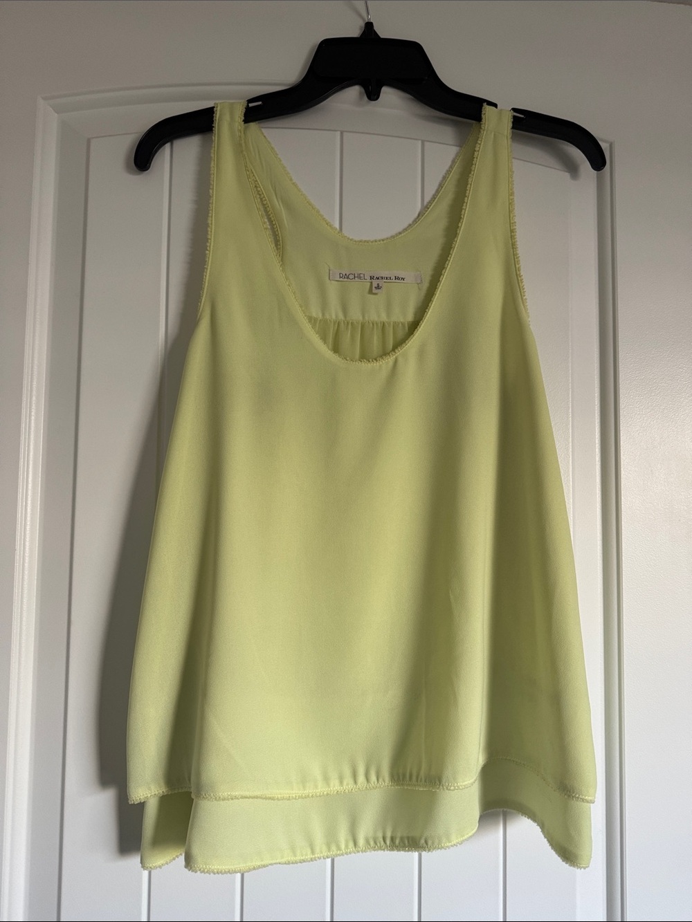 RACHEL Rachel Roy Pale Yellow Double-Layer Camisole